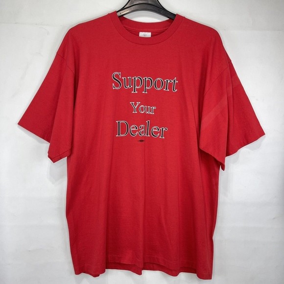 VTG ALORE Mens 2XL Red Short Sleeve T-Shirt Graphic tee - Picture 8 of 13